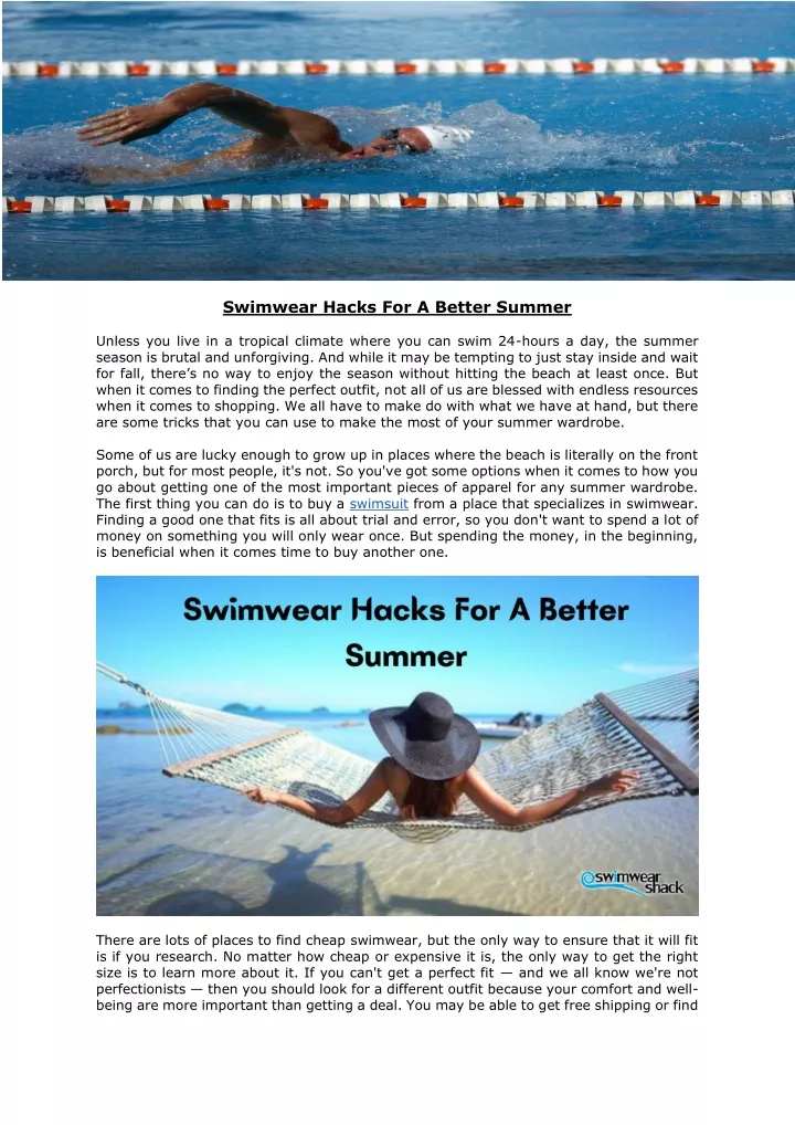 swimwear hacks for a better summer