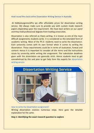av avail round the clock online dissertation