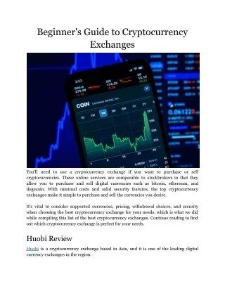 Beginner's Guide to Cryptocurrency Exchanges