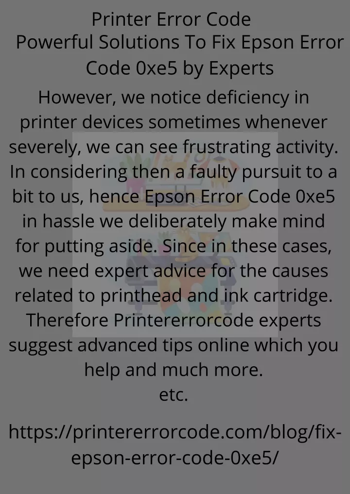 printer error code powerful solutions