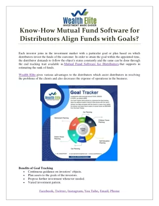 know how mutual fund software for distributors