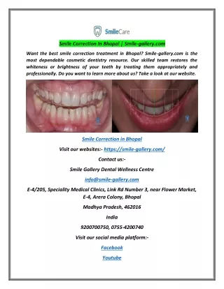 smile correction in bhopal smile gallery com