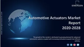 Automotive Actuators Market Trend, Growth, Size and Forecast to 2027