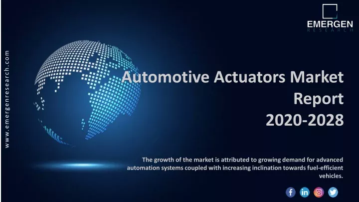 automotive actuators market report 2020 2028