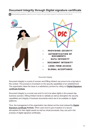 document integrity through digital signature