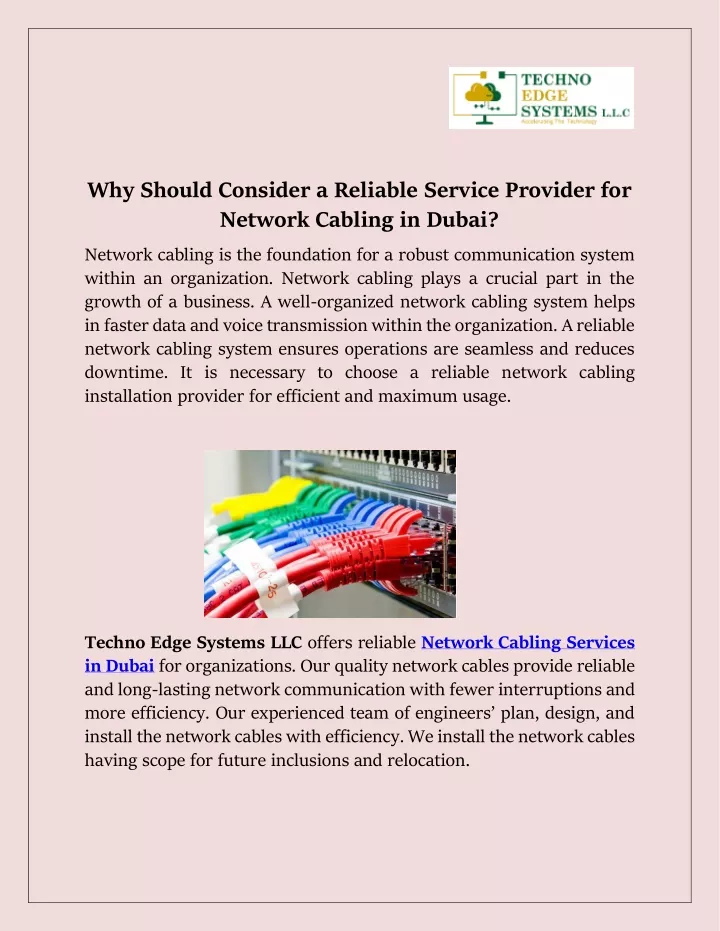 why should consider a reliable service provider