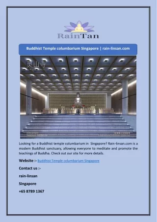 buddhist temple columbarium singapore rain linsan