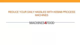 reduce your daily hassles with kebab process machines