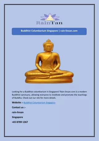 Buddhist Columbarium Singapore | rain-linsan.com