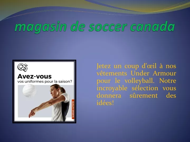 magasin de soccer canada