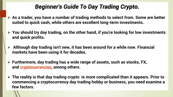 beginner s guide to day trading crypto