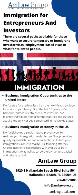 Immigration for Entrepreneurs And Investors