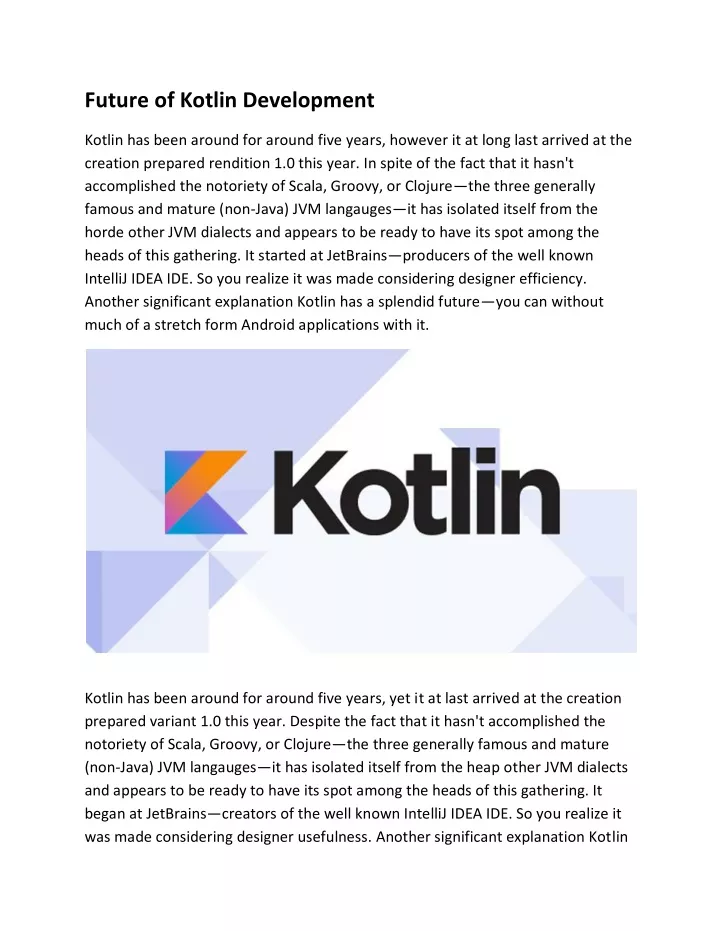 future of kotlin development