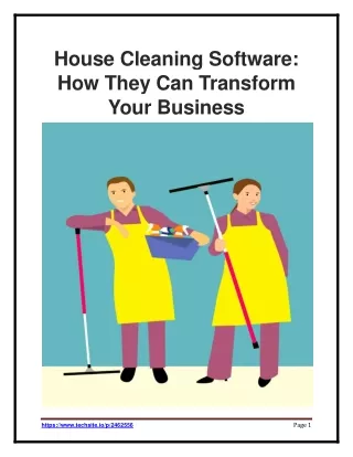 House Cleaning Software How They Can Transform Your Business