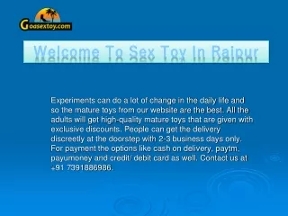 welcome to sex toy in raipur