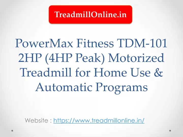 powermax fitness tdm 101 2hp 4hp peak motorized treadmill for home use automatic programs
