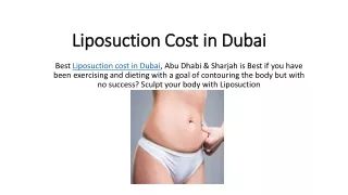 Liposuction Cost in Dubai