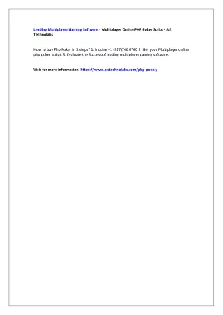 leading multiplayer gaming software multiplayer