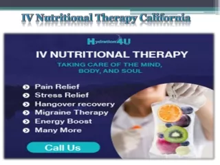 IV Nutritional Therapy California