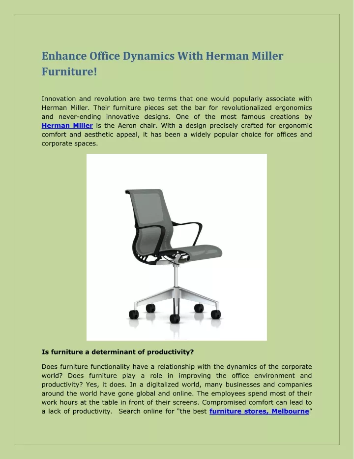 enhance office dynamics with herman miller