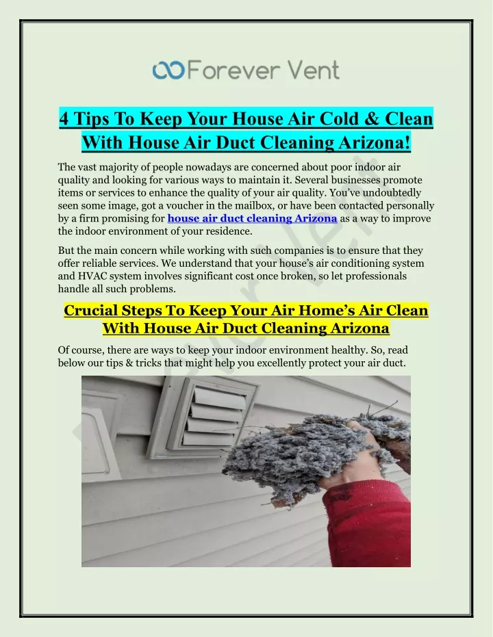 4 tips to keep your house air cold clean with