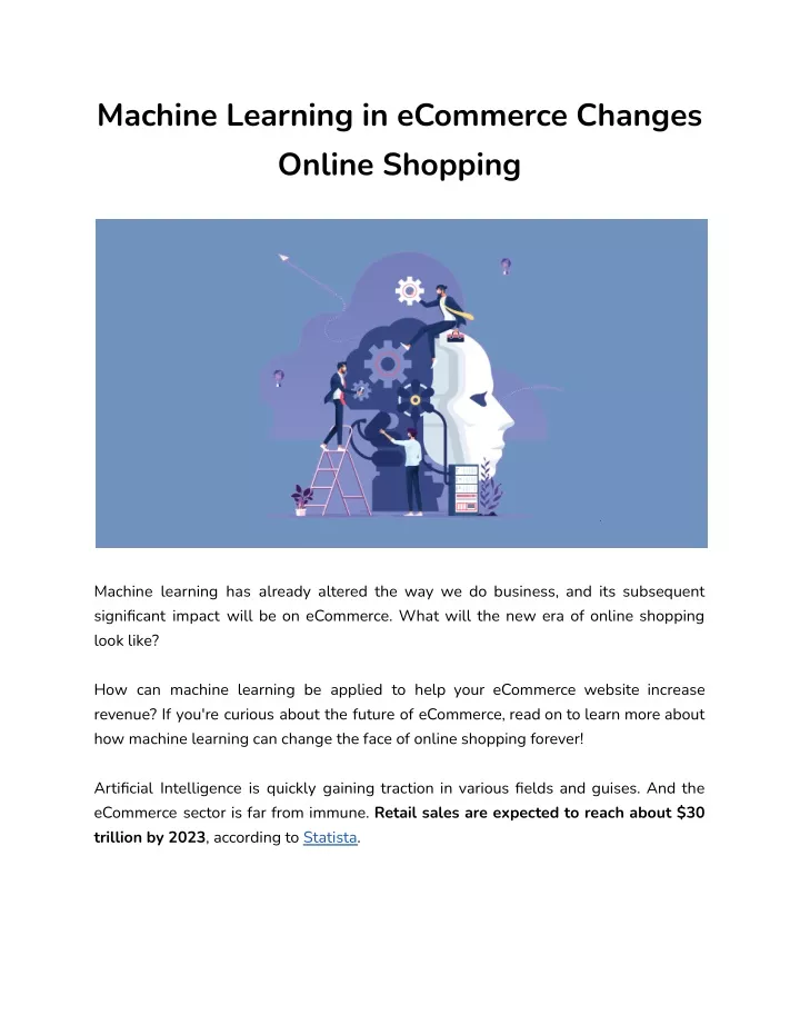 machine learning in ecommerce changes online