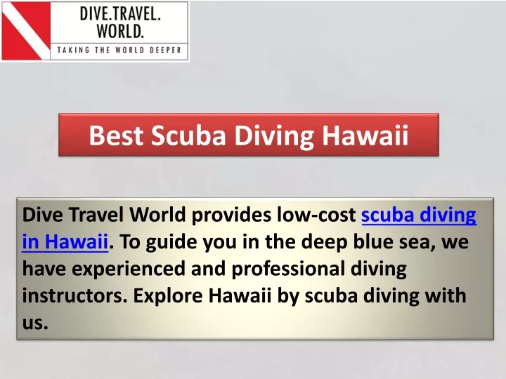 best scuba diving hawaii