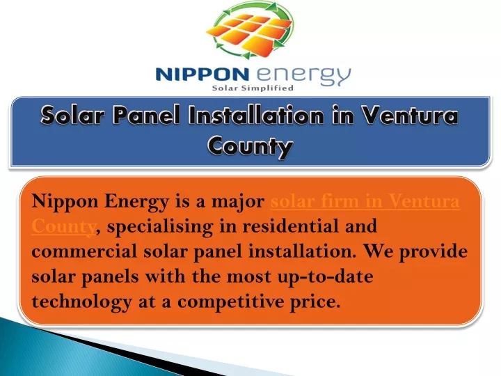 solar panel installation in ventura county