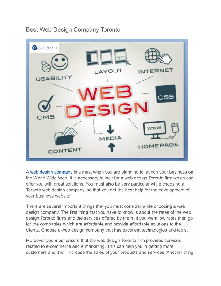 best web design company toronto