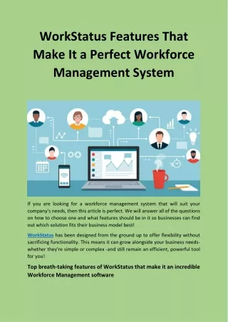 workstatus features that make it a perfect