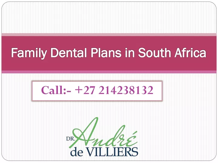 family dental plans in south africa