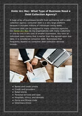 hmbr arc rec what type of business need a debt
