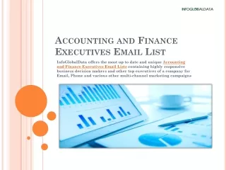 Accounting and Finance Executives Email List | Executives Mailing Addresses