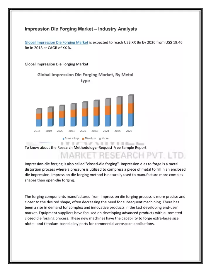 impression die forging market industry analysis