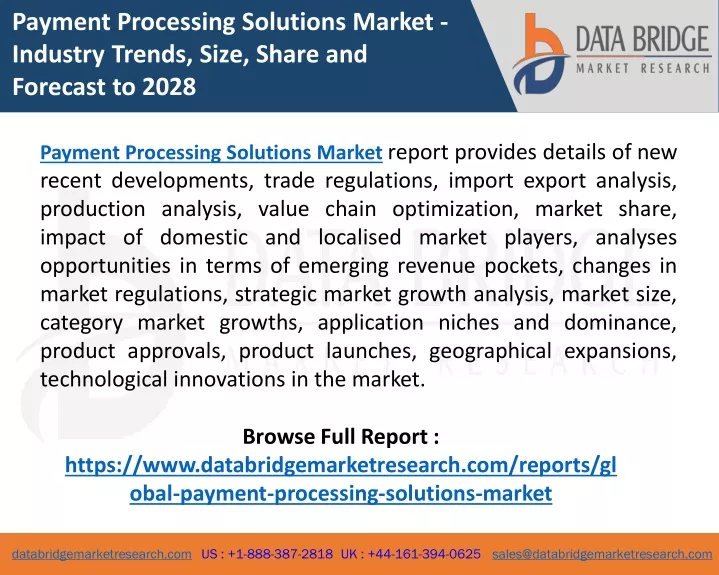 payment processing solutions market industry