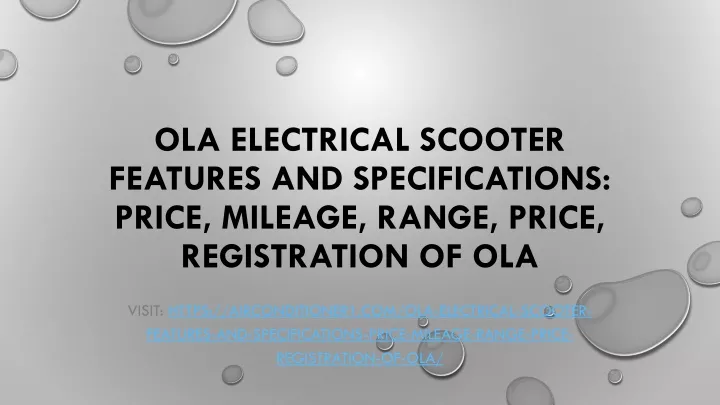 ola electrical scooter features