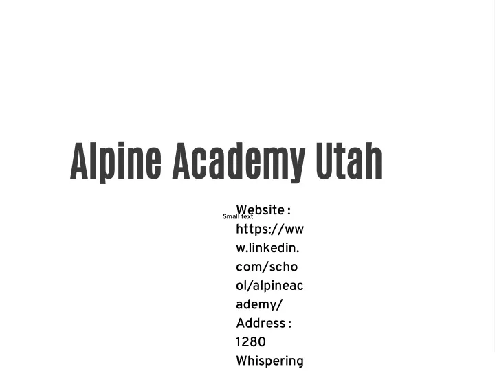 alpine academy utah