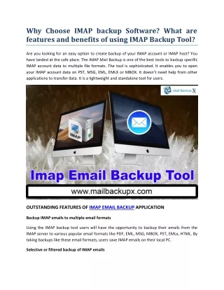 why choose imap backup software what are features