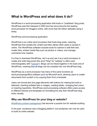 What is WordPres
