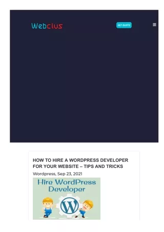 How to Hire a WordPress Developer for your Website – Tips and Tricks