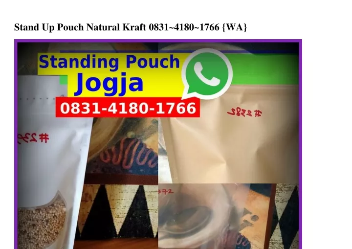 stand up pouch natural kraft 0831 4180 1766 wa