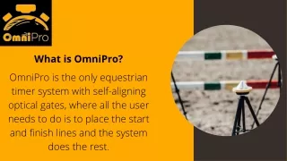 An easy-to-use timer exclusively for equestrian sports - OmniPro