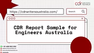 CDR Engineers Australia Sample