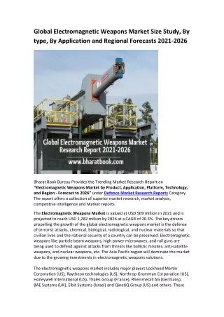 global electromagnetic weapons market size study
