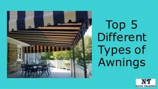 Different Types of Awnings