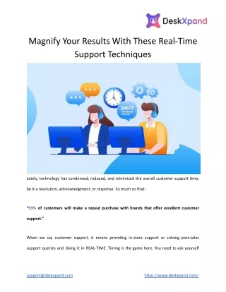 magnify your results with these real time support