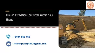 Hire an Excavation Contractor Within Your Means