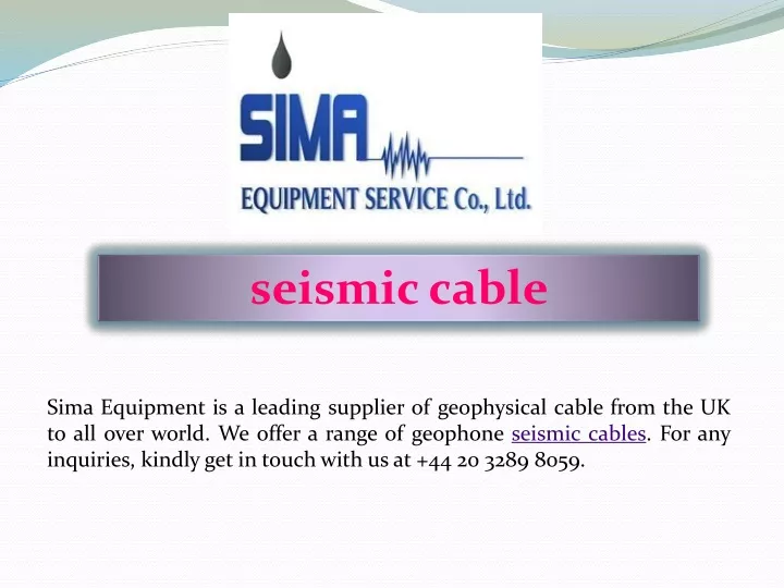 seismic cable