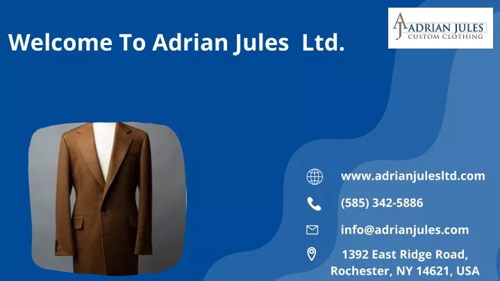 welcome to adrian jules ltd