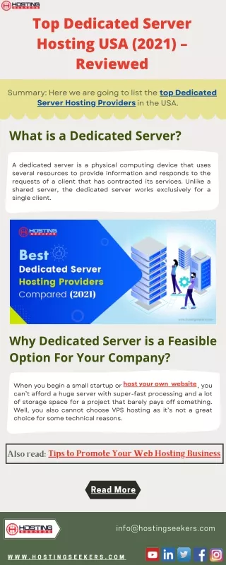 top dedicated server hosting usa 2021 reviewed